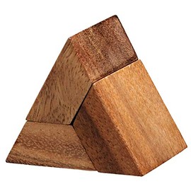 3 x Pyramid the Pyramid Puzzle with 3 Pieces, Wooden Puzzle Puzzle, Thinking Game, IQ Puzzle, Puzzle Game, IQ Test, Puzzle Task, Concentration, Children's Puzzle, Thinking Game