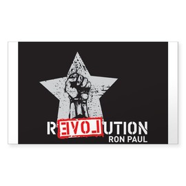 CafePress Ron Paul Revolution Fist Rectangle Sticker Rectangle Bumper Sticker Car Decal