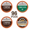 Fresh Roasted Coffee, African Variety Pack, K-Cup Compatible, 96 Pods