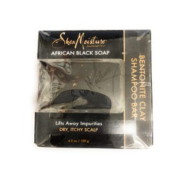 SheaMoisture African Black Soap Clay Shampoo Bar 4.5 Oz Cleanser, 4.5 Ounce
