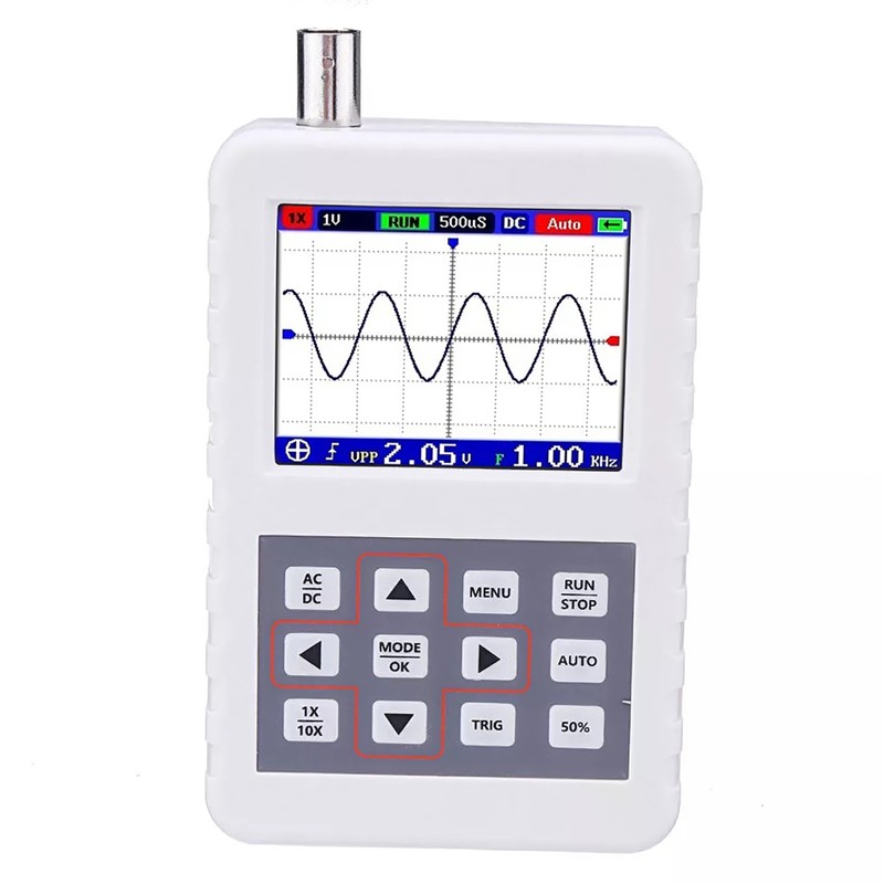 Digital Oscilloscope Handheld Oscilloscope Mini Size Oscilloscope with 5M Bandwidth