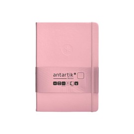 Antartik 100 Sheets 80g FSC A5 Smooth Sheets Pastel Pink Hardback Notepad with Elastic Band