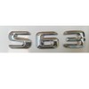 ABS 3D Chrome S 63 Letters Emblem Badge Replaces with