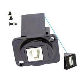 FENGHAISHUN USB2.0 B to USB A Adapter Solderless Socket USB2.0 D Panel Mount Connector Female to Female Converter Data Transfer for Audio Video Network PC TV Projector Printer Laptop