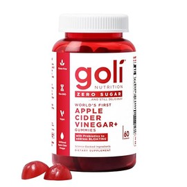 Goli Gomitas de vinagre de sidra de manzana sin azúcar - VSM con vitamina B12 y probióticos - Sin alcoholes de azúcar - Veganas, cetogénicas y sin... 