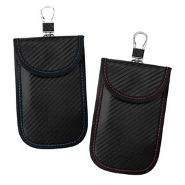 PEUTIER Faraday Bags, 15 x 9.5 cm Faraday Bag Car Key for Faraday Cage, Anti-Theft Faraday Cage, Car RFID Signal Blocking Faraday Protection Holder for Car Keys