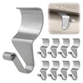 HONSNKS Vinyl Siding Hooks Hanger, Heavy Duty Stainless Steel Low Profile No Hole Hanger, No Drilling Siding Clips for Hanging Outdoor Home Decorations (8 Pack)