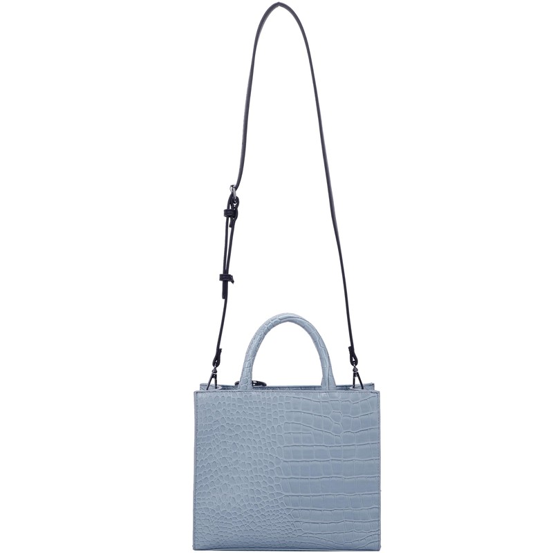 Buffalo Women's Big Boxy Collection Croco Dreamy Blue Shopper, dreamy