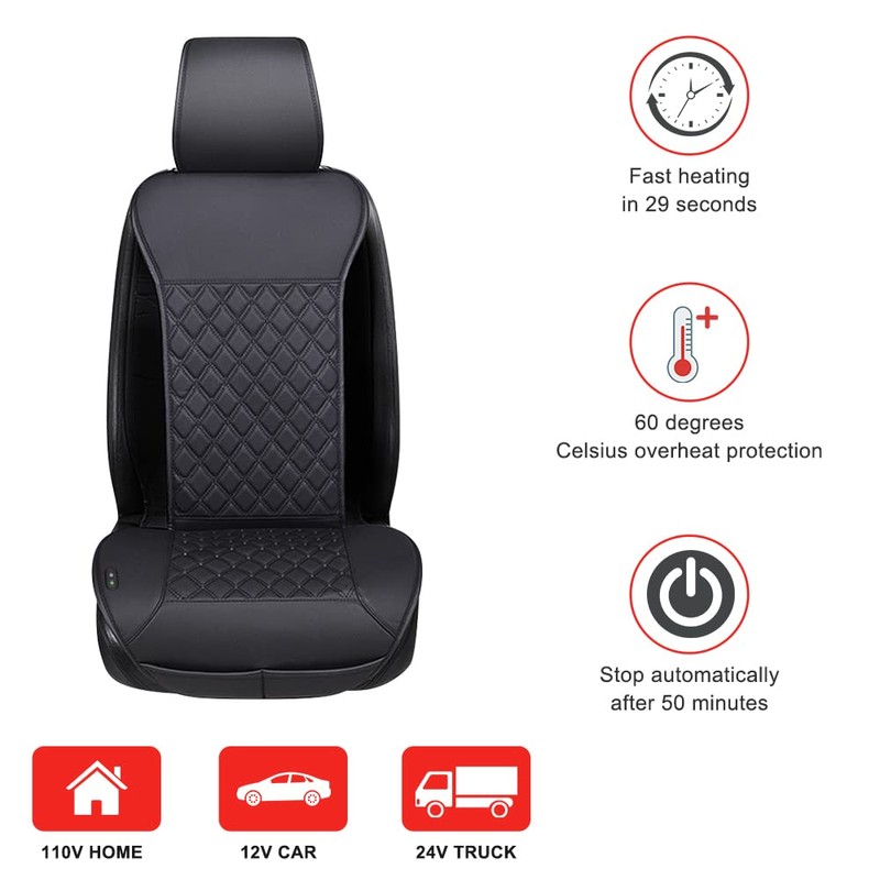 LUSRAIT Universal Seat Cushion, Comfortable Seat Cover with Full Back