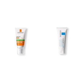 La Roche Posay Anthelios Toque Seco FPS 50+ Protector Solar Facial para Piel Grasa, 50 ml (el empaque puede variar) + La Roche Posay Cicaplast Baume B5,40 ml