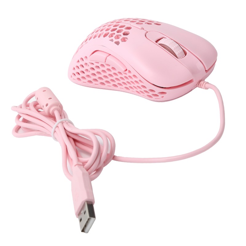 Wired Mouse Hollow Hole Design 3200dpi Lightweight NonSlip Optical Gaming