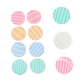 FOMIYES 8pcs Reusable Makeup Remover Pads Double Layer Bamboo Fiber Cleansing Wipes Crystal Velvet for Deep Cleansing Suitable for Skin Types