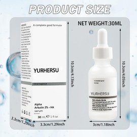 Alpha Arbutin 2% + HA, 30 ml, Alpha Arbutin 2% + Hyaluronic Acid Serum, 2% Alpha Arbutin Serum, Hyaluronic Acid Face Serum, Serum for Removal of Pigment Spots