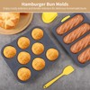 Set of 6 Hamburger Bun Pans for Baking, 4/8/9-Cup Hamburger
