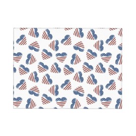 July 4th Independence Day Flag Dish Drying Mat, 18X24 Inch Large Love Hearts Dish Drying Rack with High Microfiber Dish Drainer Mat for Kitchen Accessories Counter Coffee Station Bar Mats Decor