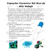 Tecneu 100 Piezas Capacitores Cerámicos 22nF 1kV 223 Azul PCB