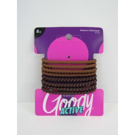 Goody Nonslip Womens Elastic Hair Tie - 8 Count, BROWN - 4MM