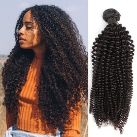 ELIHAIR Kinky Curly Human Hair 3 Bundles For Black Women African Americans Pre Plucked Hairline 8" 10" 12"