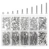 HELIFOUNER 240 Pieces #4-40 Phillips Pan Head Machine Screws Nuts