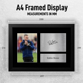 HWC Trading FR A4 Eddie Howe Newcastle United Gifts Printed Signed Autograph Picture for Football Fans and Supporters - A4 Framed