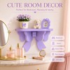 Purple Kawaii Room Decor Floating Shelf, with Mounting Kit 50Cute