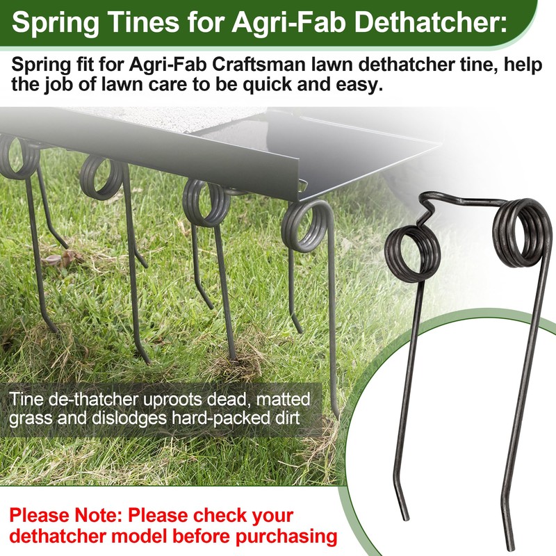 43783 Dethatcher Replacement Spring Tine for Agri-Fab Lawn Dethatcher, 8Pack