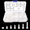Lyeteung 90 Sets 6 Sizes M4 Nylon Plastic Screws and