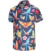 KYKU Bird Shirt Novelty Hawaiian Shirts for Men Button Down