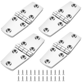 316 Stainless Steel Boat Hatch Hinges,4 inch x 1-1/2 inch (102 x 38mm) Polished Marine Hinge,Marine Boat Hatch Heavy Duty Hinges with Screws,for Boats, Yachts, Doors, Deck,Windows, Cabinets (4 Pack)