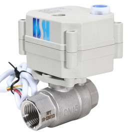 HSH-Flo 1/2" DN15 2 Way 12VDC 9-24VAC/DC NPT Stainless Steel 304 Three Wires Control On/Off Electrical Motorized Ball Valve