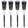 4PCS Solar Powered Operated Outdoor Lawn Lamp Hollow-out Design Sensitive