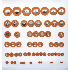 53 Saxophone Pads for Tenor Saxophone - Universal Set - Metal Resonators - Soundman® Leather Pads for Tenor Saxophone Workshop Repairing pad set sax 53 pcs