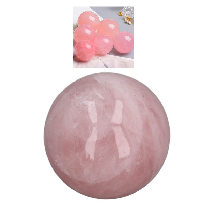 Pink Crystal Ball 2 Inch Natural Rose Quartz Sphere Ball
