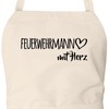 Huuraa Apron Fireman with Heart Gift Cotton Fireman Gift Idea,