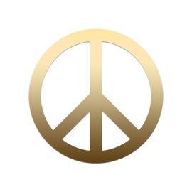 Peace Sign Car Sticker Vinyl Decal Notebook Car Window Laptop 5.5" x 5.5" (Gold)