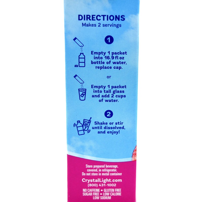 Crystal Light On The Go Raspberry Ice Drink Mix- 10