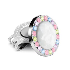 E TRUEE Golf Ball Marker Hat Clip with Ceramic Crystal Ball Marker (20mm Small Size) Gifts Accessories for Golfers
