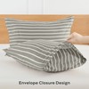 JELLYMONI 100% Natural Cotton Striped Queen Pillowcases Set, 2 Pack