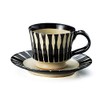ヤマキイカイ Yamaki Ikai L1283 Cup & Saucer, Black, Tokusa Coffee,