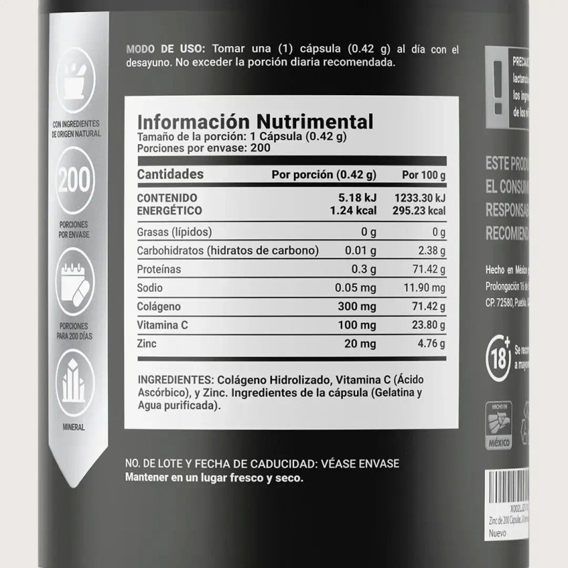 Blend 100 Cápsulas Life Colágeno Vitamina