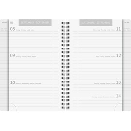 BRUNNEN School Diary '25/'26 "Grey Marble" | A5, Plastic
