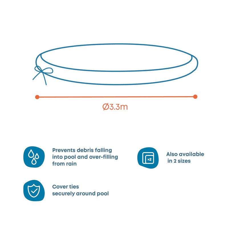 Splash! AquaRing Pool Cover - 8ft & 10ft | Durable