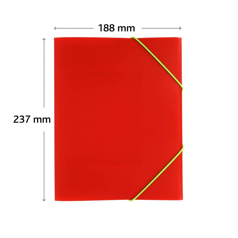 Grafoplás Folder A5 Rubber and Flaps, Red