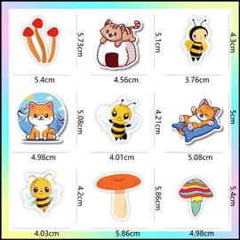 VERKSTAD Stickers 200 Pcs, Cartoon Water Bottle Sticker, Waterproof Cute Rainbow Skateboard Luggage Laptops Bumper Holiday Decorations and Accessories20