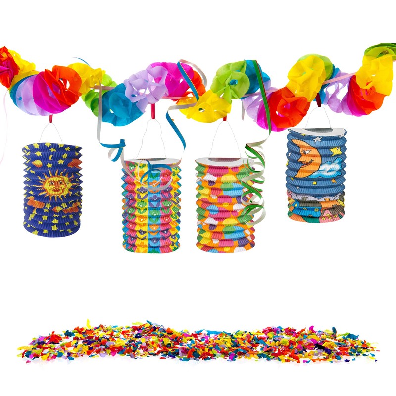 Idena 90124 – Lantern Sun & Moon, Pack of 5,