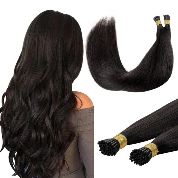 DOORES I Tip Human Hair Extensions, Dark Brown 50g/100s 14
