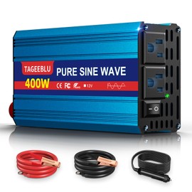 400W Pure Sine Wave Power Inverter 12V DC to 110V 120V AC for Vehicles