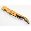 Gold Plated Corkscrew Double Hinge Waiters Wine Key/Bottle Opener #