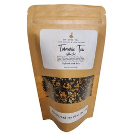Organic Turmeric Tea 4 Oz (113gm) | Golden Chai | Blended with Turmeric, Cardamom, Ginger, Pepper, Ceylon Cinnamon, Nutmeg, Mace, Cloves, Tulsi, Star Anise, Mulethi, Root Pipali, Bay Leaf, Cassia Leaves | Spiced Indian Tea | Spiced Assam Tea | Loose Leaf
