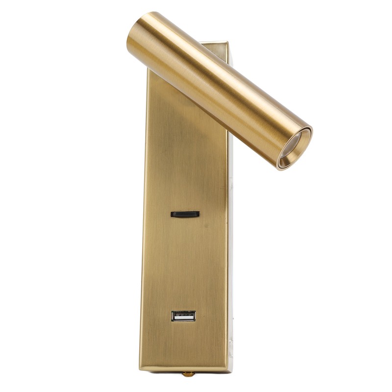 LED Wall Mounted Reading Light Simple Rechargeable Adjustable Angle Bedroom
